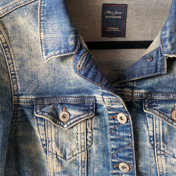 Mavi Distressed Demin Jacket Z SZ SMALL - Picture 6 of 7